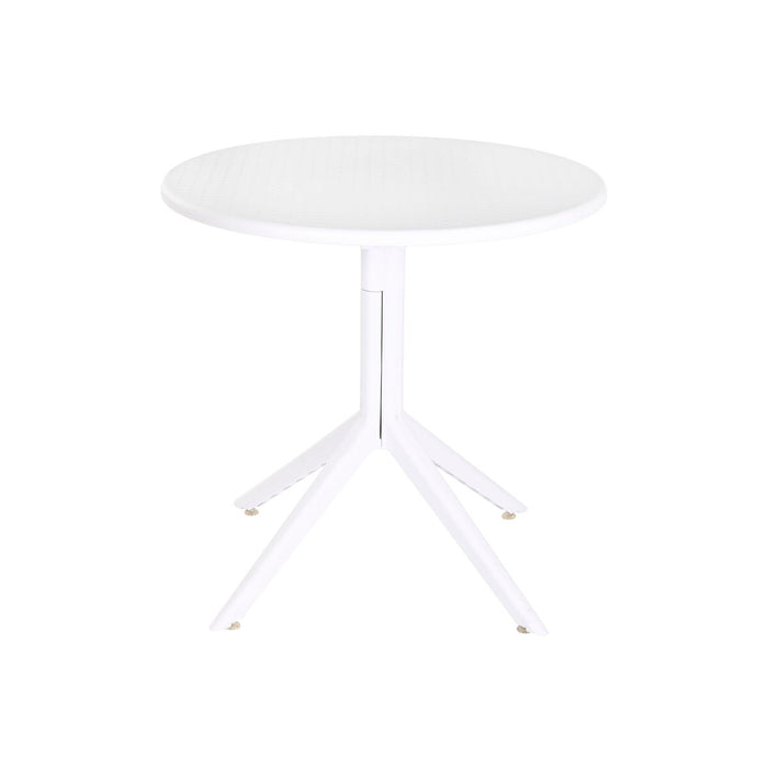 Mesa de Comedor Home ESPRIT Blanco Metal Polipropileno 80 x 80 x 75 cm
