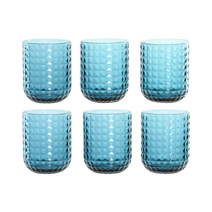 Set of glasses Home ESPRIT Blue Crystal 275 ml (6 Units)