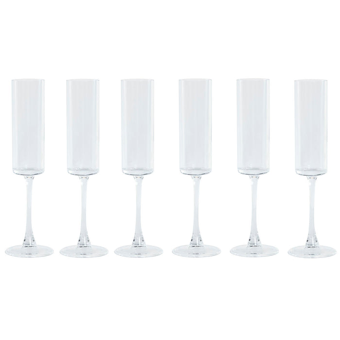 Champagne glass Home ESPRIT Transparent Crystal 160 ml (6 Units)