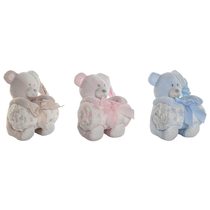 Set de Regalo para Bebé Home ESPRIT Azul Beige Rosa Poliéster (3 Unidades)