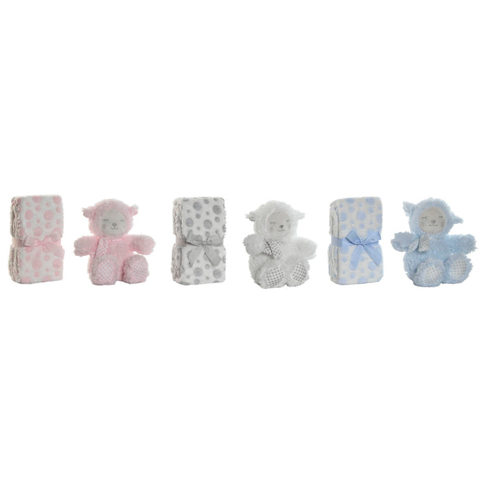 Set de Regalo para Bebé Home ESPRIT Azul Beige Rosa Poliéster (3 Unidades)