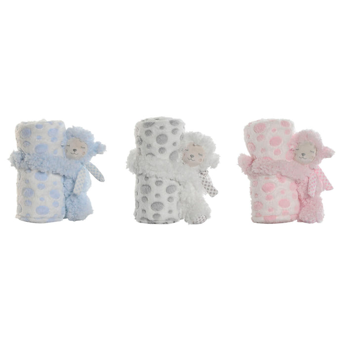 Set de Regalo para Bebé Home ESPRIT Azul Beige Rosa Poliéster (3 Unidades)
