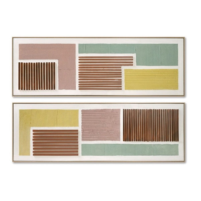 Cuadro Home ESPRIT Moderno Urbano 152 x 4,5 x 52 cm (2 Unidades)