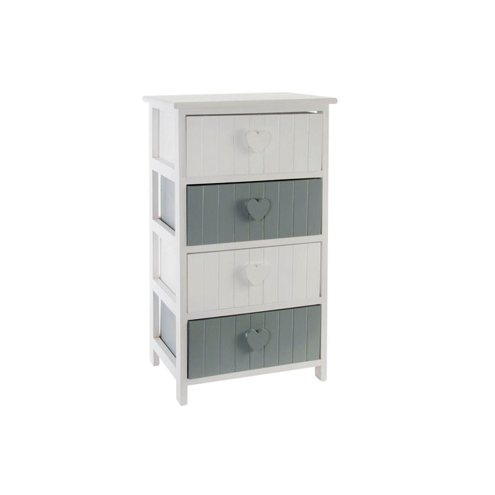 Chest of drawers Home ESPRIT White Grey 40 x 29 x 73 cm