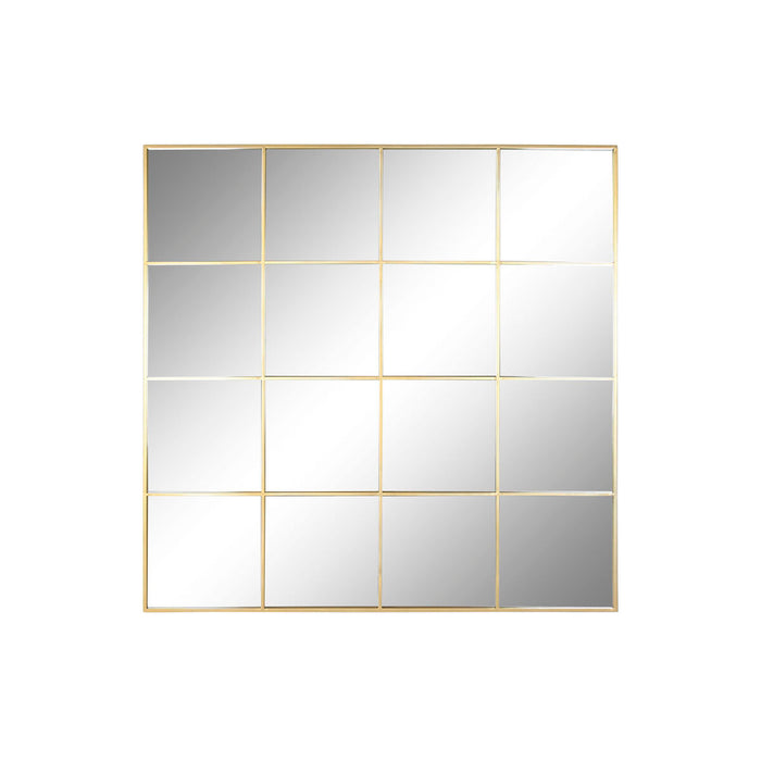 Espejo de pared Home ESPRIT Dorado Ventana 122 x 1 x 122 cm