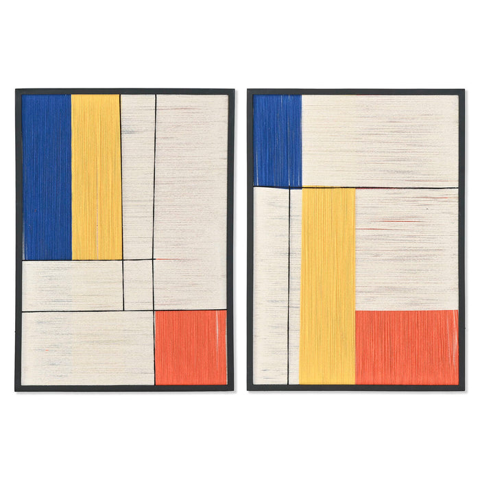 Painting 3D Home ESPRIT Cotton Fir 50 x 2,5 x 70 cm