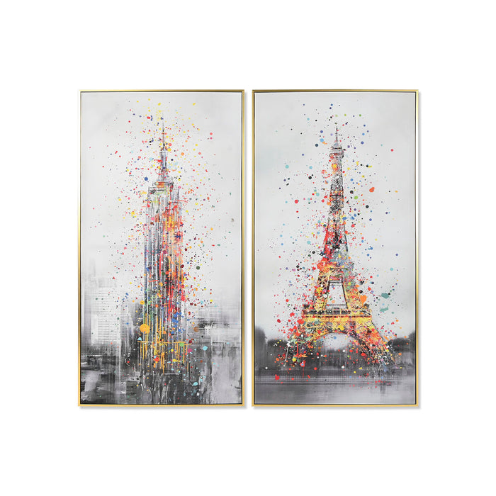 Canvas Home ESPRIT polystyrene Canvas 62,5 x 3,5 x 122,5 cm