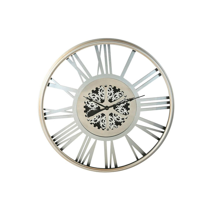 Reloj de Pared Home ESPRIT Plateado Hierro 102 x 9,5 x 102 cm