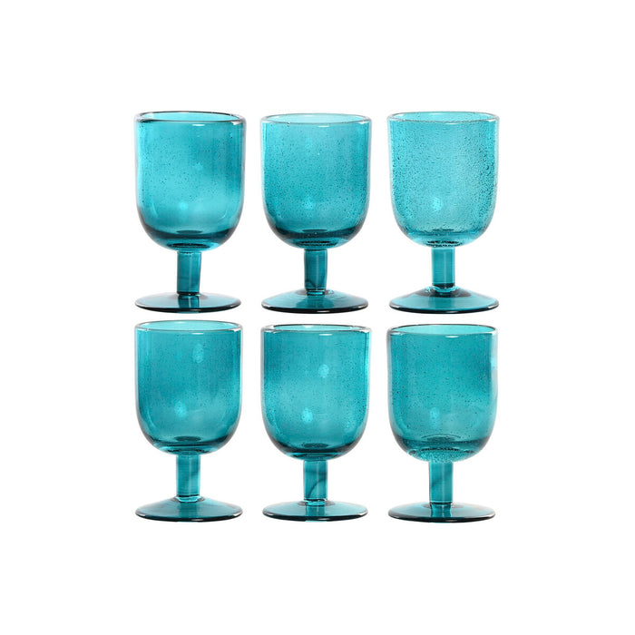 Set of cups Home ESPRIT Turquoise Crystal 300 ml (6 Units)