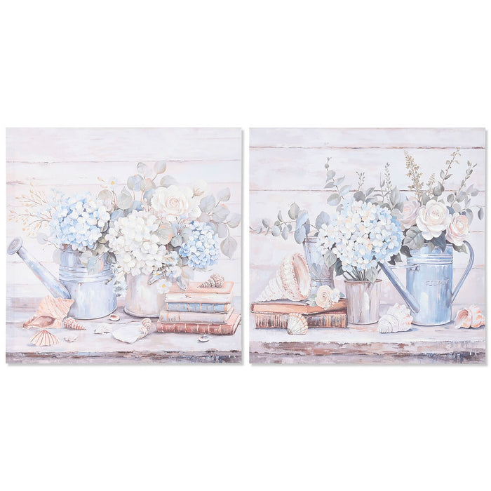 Canvas Home ESPRIT Fir Canvas 60 x 3 x 60 cm