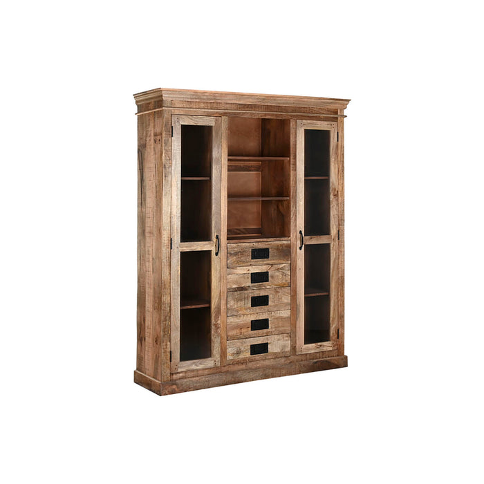 Vitrina Home ESPRIT Marrón Cristal Madera de mango 165 x 45 x 210 cm