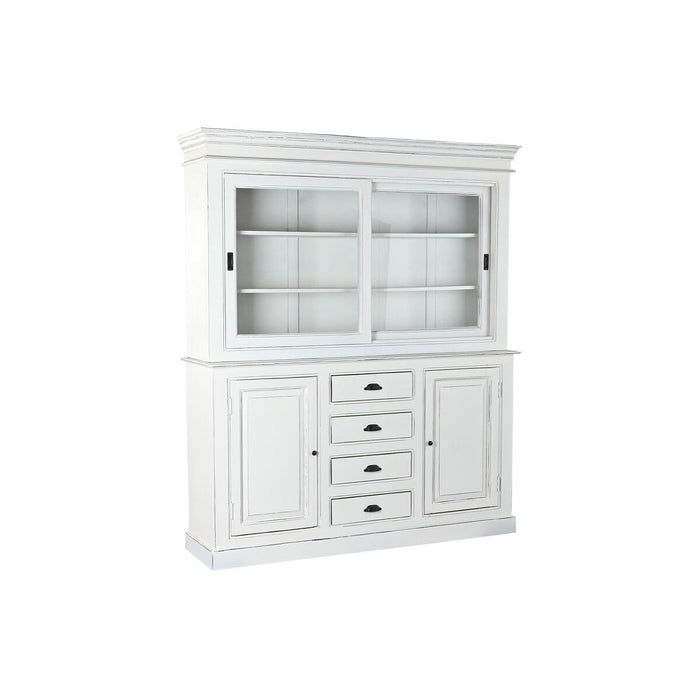 Vitrina Home ESPRIT Blanco Cristal Madera de mango 170 x 45 x 200 cm
