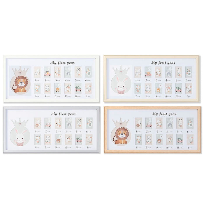 Cadre photo Home ESPRIT Verre Bois MDF 56,5 x 2 x 27,5 cm (4 Unités)