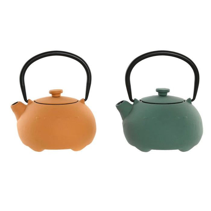 Tetera Home ESPRIT Amarillo Verde Acero Inoxidable Hierro 350 ml (2 Unidades)