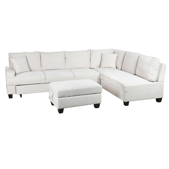 Canapé Convertible Home ESPRIT Beige Moderne 285 x 260 x 90 cm