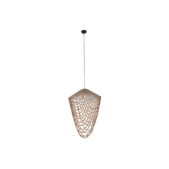 Lámpara de Techo Home ESPRIT Marrón claro Yute Madera 67 x 67 x 100 cm