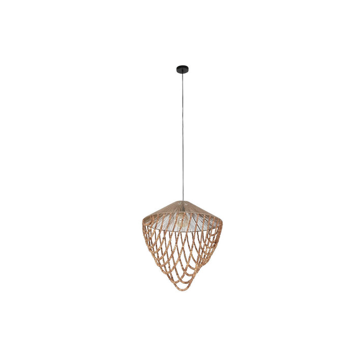 Lámpara de Techo Home ESPRIT Marrón claro Yute Madera 67 x 67 x 70 cm