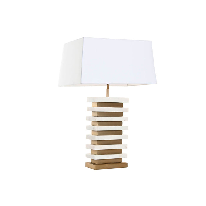 Lámpara de mesa Home ESPRIT Blanco Dorado 50 W 220 V