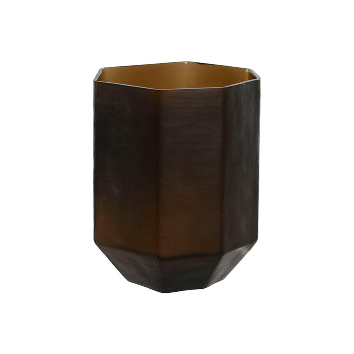 Jarrón Home ESPRIT Gris oscuro Cristal Moderno 18 x 18 x 22 cm
