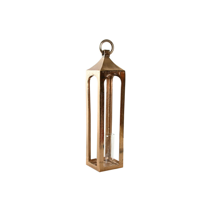 Farol Home ESPRIT Dorado Aluminio Cristal Árabe 14 x 14 x 65 cm