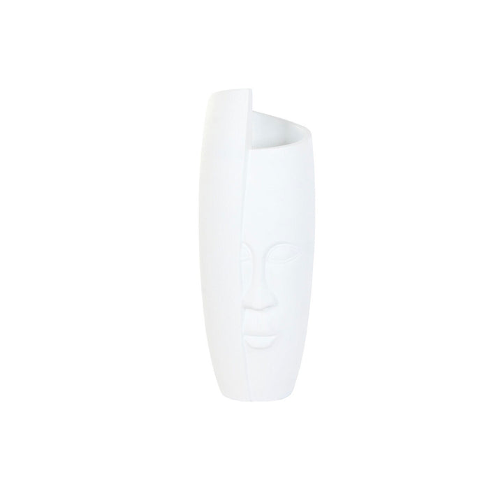 Planter Home ESPRIT White Magnesium Modern Face 33 x 33 x 72 cm