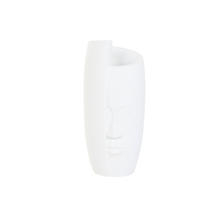 Macetero Home ESPRIT Blanco Magnesio Moderno Cara 42 x 42 x 110 cm