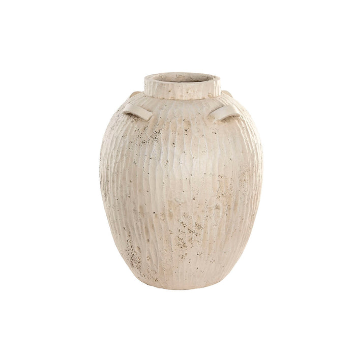 Jarrón Home ESPRIT Blanco Magnesio 38 x 38 x 48 cm