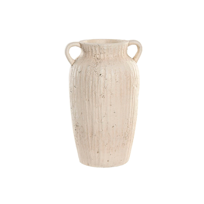 Jarrón Home ESPRIT Blanco Magnesio 23,5 x 21,5 x 37,5 cm