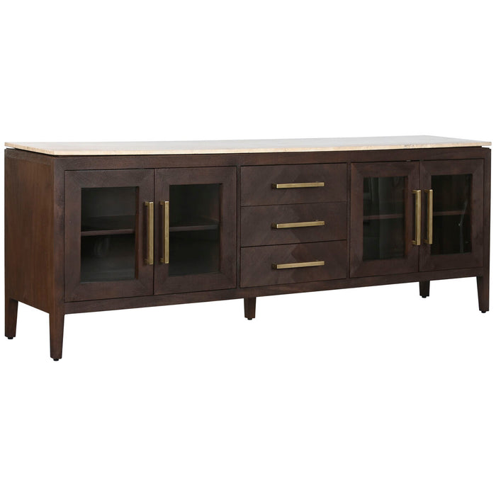 Aparador Home ESPRIT Mármol Madera de mango 200 x 40 x 70 cm