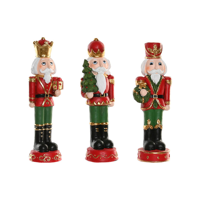 Adorno Navideño Home ESPRIT Multicolor Cascanueces 14 x 13 x 48 cm (3 Unidades)