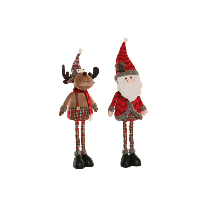 Adorno Navideño Home ESPRIT Rojo Verde 30 X 21 X 54 CM (2 Unidades)