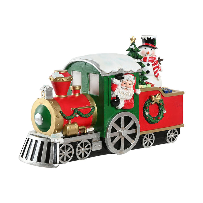 Adorno Navideño Home ESPRIT Rojo Verde Tren