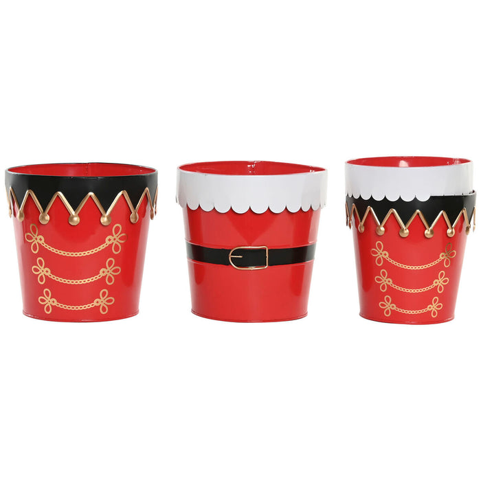 Ensemble Décorations de Noël Home ESPRIT Blanc Rouge 21 x 21 x 20 cm (2 Unités)