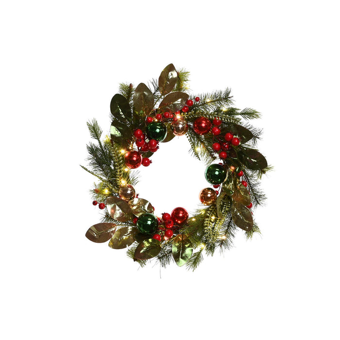 Corona de Navidad Home ESPRIT Rojo Verde PVC 50 x 15 x 50 cm