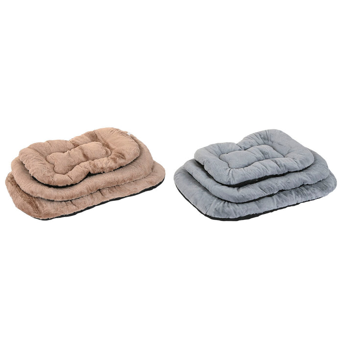 Pet bed Home ESPRIT Brown Grey Camel Light grey Dark grey 90 X 63 X 10 CM 2 Units
