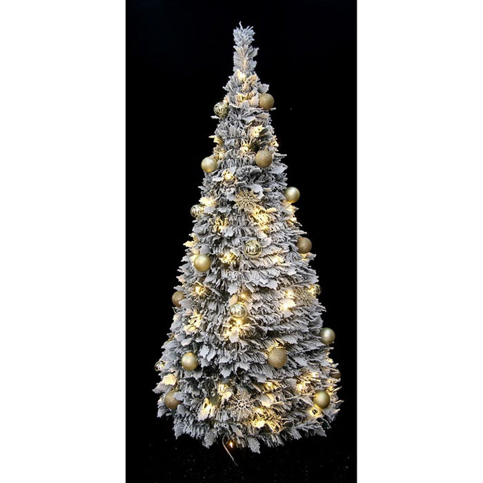 Árbol de Navidad Home ESPRIT Dorado PVC Nevado