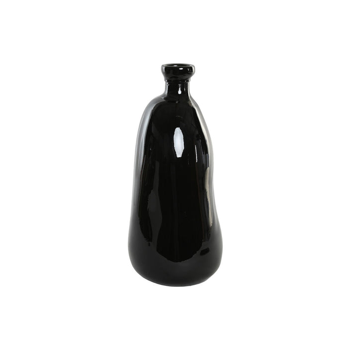 Jarrón Home ESPRIT Negro Cristal reciclado 22 x 22 x 51 cm