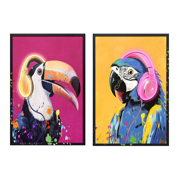 Toile Home ESPRIT polystyrène Toile 63 x 3 x 93 cm