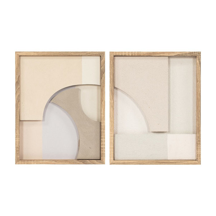 Cuadro con LED Home ESPRIT Poliestireno Madera MDF 40 x 3,8 x 50 cm