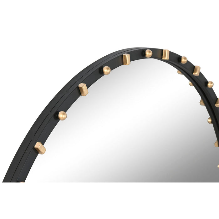 Espejo de pared Home ESPRIT Negro Dorado Moderno 90 x 3,5 x 90 cm