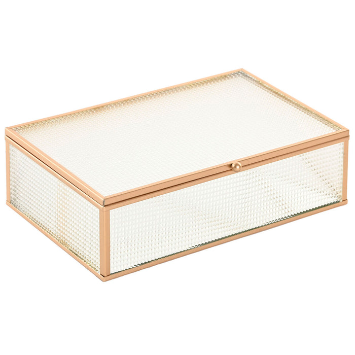 Jewelry box Home ESPRIT Golden Metal Crystal 24 X 15 X 6,5 CM