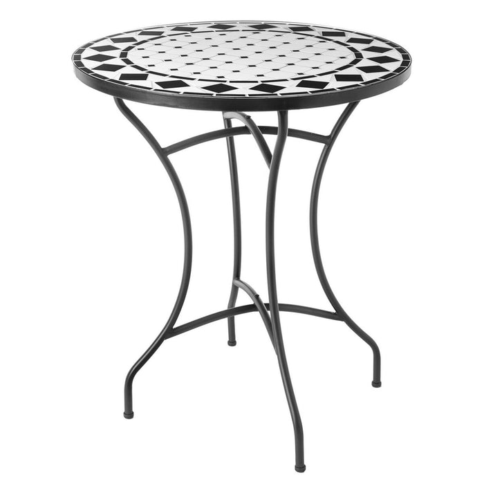 Mesa auxiliar Delfos Blanco Negro 60 x 60 x 72 cm