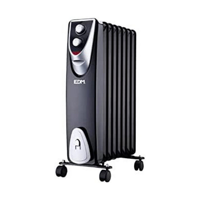Radiador EDM 07127 Black Edition Negro/Gris 1500 W