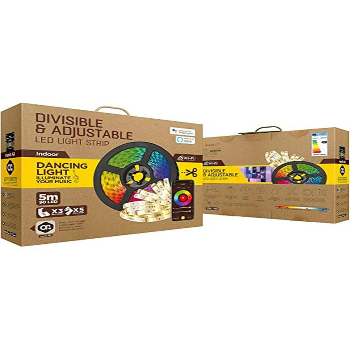 Tiras LED Muvit MIOLST002 5 m Negro Multicolor Dorado F