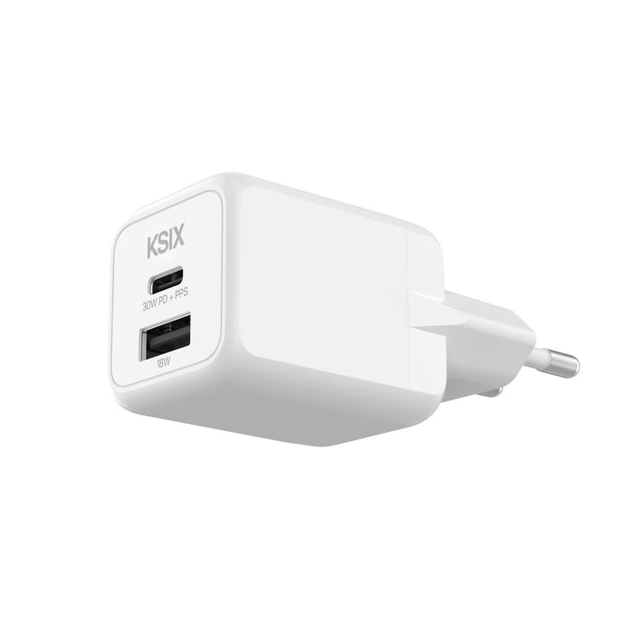 Wall Charger KSIX White 30 W