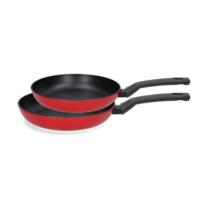 Juego de Sartenes Fagor Negro Rojo Aluminio