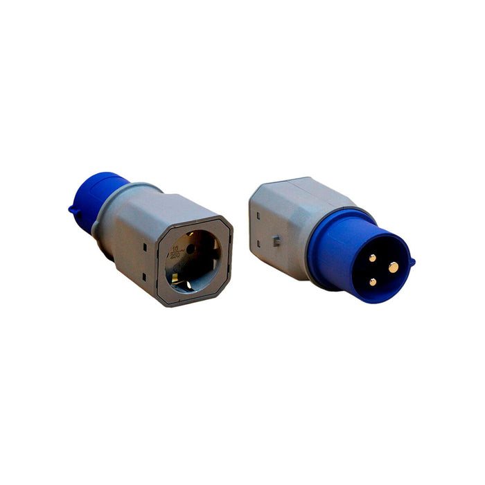 Adaptateur de courant F-line Bleu Gris 250 V