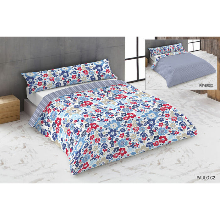 Juego de funda nórdica Hosteline PAULO Azul Cama de 180 3 Piezas