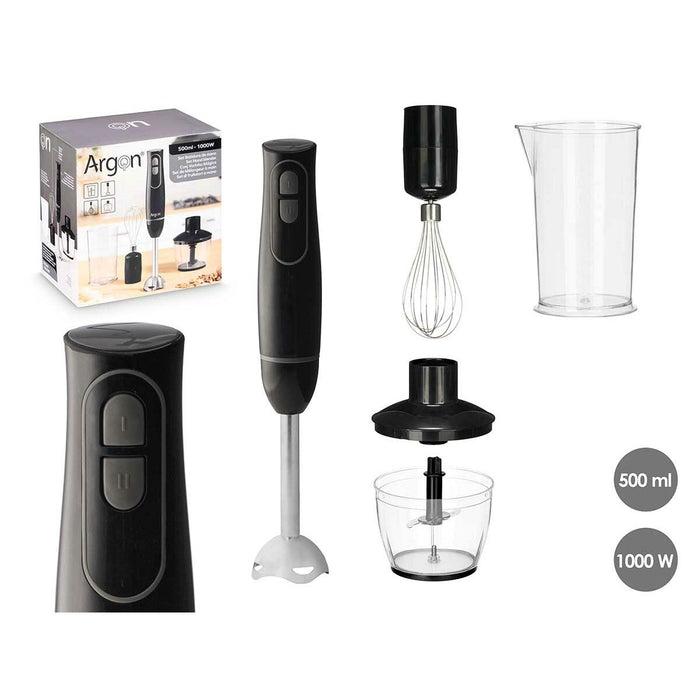 Batidora de Mano Argon JE-908BL Negro Gris 1000 W