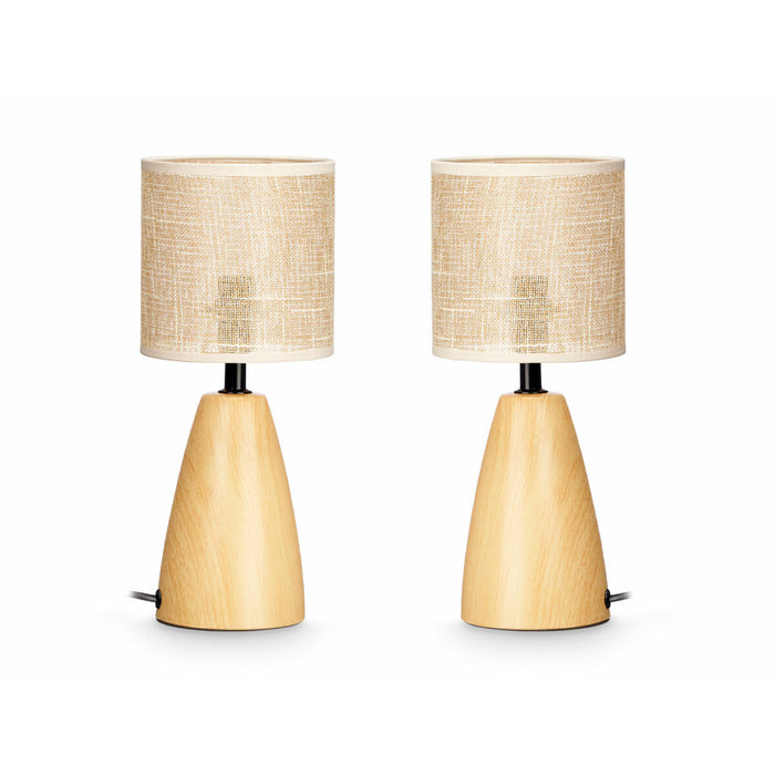 Lámpara de mesa Gift Decor 10946 Marrón 60 W 2 Unidades